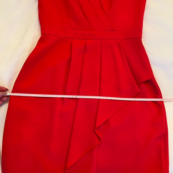 BCBG Red One Shoulder Cocktail Dress - Picture 8 of 9
